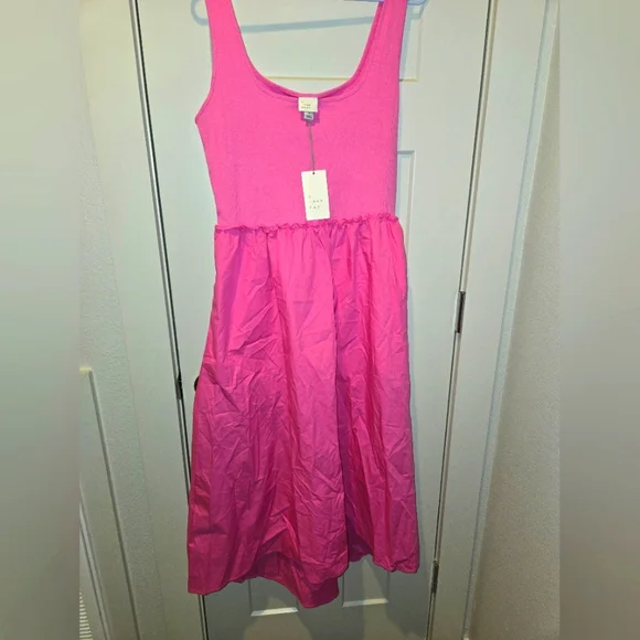 a.new.day Pink maxi dress with pockets - Picture 2 of 4